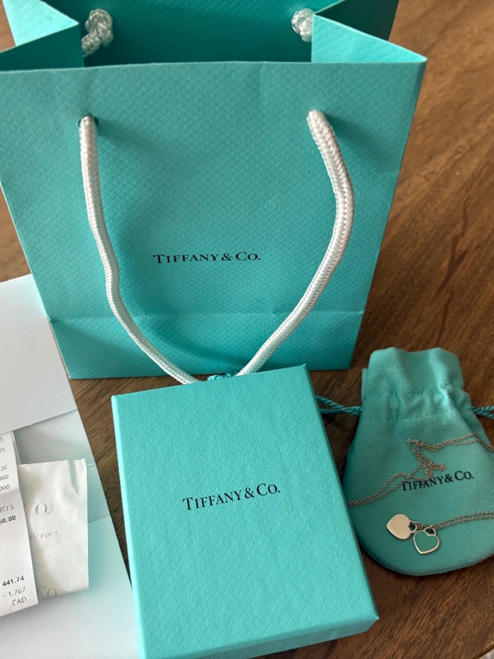Tiffany twin heart necklace